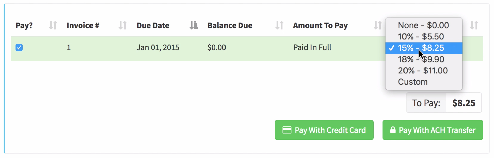 Invoice Amounts